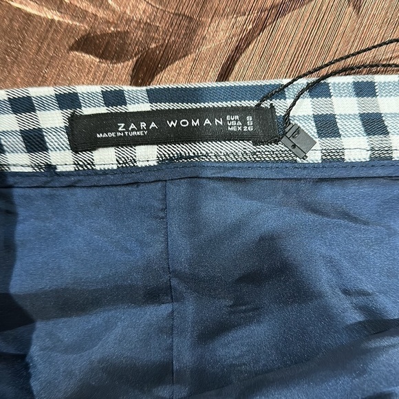 Zara Woman Ruffle cascade side checkered Plaid skirt Size S - Picture 7 of 7